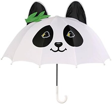 مظلة باندا بيضاء رائعة من كيدورابل مع كمثرى منبثقة ممتعة وخيزران