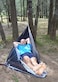 Hammock Bliss Sky Bed - Hangs Like A Hammock, Sleeps Like A Bed - Unique Asymmetrical Design Creates An Amazingly Flat and Insulated Camping Hammock - Integrated Suspension 100" / 250 cm Rope Per Side