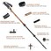 G2 GO2GETHER Trekking Hiking Poles Aluminum Hiking Walking Sticks with Quick Adjustable Locks - Comfort Handle - Padded Strap - Snow Baskets Attached-Suitable for hiking, walking