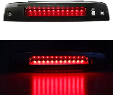 مجموعة مصابيح سانزدتوب فرامل ثلاثية LED عالية التركيب لسيارة فورد اكسبيديشن 2003-2016 / لينكولن نافيجيتور 923259 7L1Z13A613A 6L1Z13A613AA (غطاء أسود لألوان دخانية)