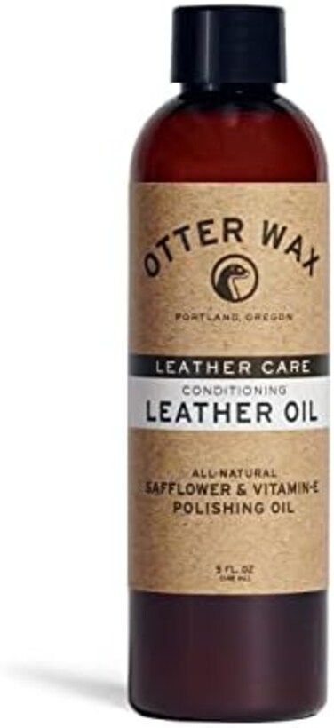 Otter Wax Conditioning Leather Oil - 5oz - All-Natural Polishing Treatment For Furniture, Boots, Car Seats, Jackets, Shoes &amp; Bags