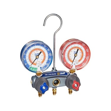 Yellow Jacket 49832 Titan 2-V Charging Manifold Gauges R-134a/404A/407C