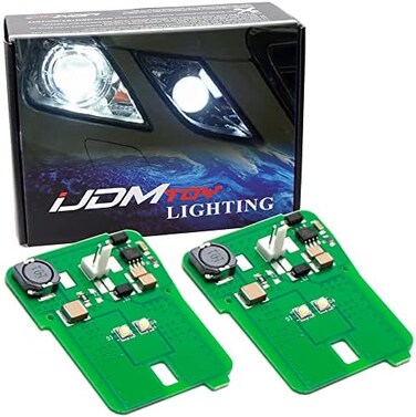 iJDMTOY HID Matching Xenon White LED Parking Position Light Assembly For 2010-13 Mercedes W212 E-Class E350 E550 E63 AMG Pre-LCI