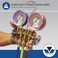 ماستر كول 59161 نحاس R410A، R22، R404A مجموعة مقياس متشعب ثنائي الاتجاه مع مقاييس 3-1/8 انش، خراطيم 3-60 وتركيبات الممتدة 1/4