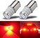 مصابيح LED للنجوم بقوة 9-30 فولت طاقة 1156 1141 1003 BA15S مع جهاز عرض بديل لمصابيح الفرامل، احمر