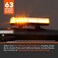 لمفس شريط اضاءة LED صغير NFMB40 12 انش 40 وات من نانو فلير [فئة SAE 1] [72 نمط فلاش] [سلك 12 قدم] [مغناطيس اوروبي] ضوء تحذير من الطوارئ - كهرماني