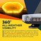 لمفس شريط اضاءة LED صغير NFMB40 12 انش 40 وات من نانو فلير [فئة SAE 1] [72 نمط فلاش] [سلك 12 قدم] [مغناطيس اوروبي] ضوء تحذير من الطوارئ - كهرماني