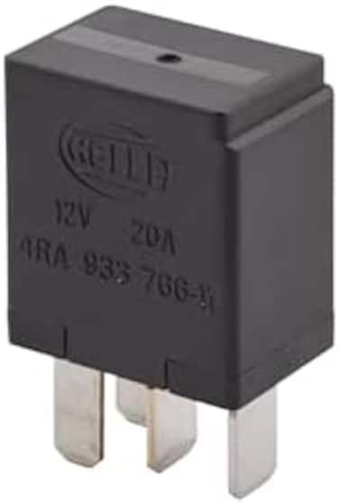 HELLA 4RA 933 766-111 Relay, main current - 12V - 4-pin connector - Wiring Diagramme: S2 - Plug: C - Normally Open Contact - Colour: Black - without holder