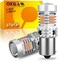 اشارة انعطاف LED BA15S 1156 كان باص خالي من الاخطاء 2200 كلفن اصفر كهرماني 2800 لومن بديل لمصباح 7506 1156A 1003 1141 P21W (قطعتان)