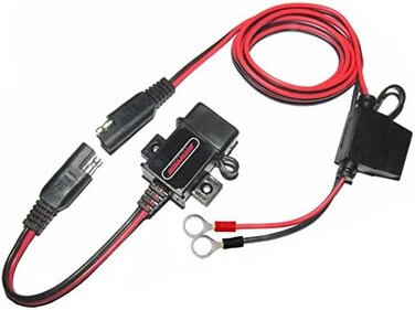 طقم شاحن دراجة نارية USB للدراجة MP0609A 3.1 امبير - محول اس ايه ايه الى USB برنامج تحديد المواقع العالمي على الدراجة النارية قابل للشحن