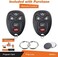 Discount Keyless Replacement Key Fob Car Remote and Uncut Transponder Key Compatible with 15913415, 25839476, ID 46 (2 Pack)