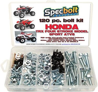 طقم براي طيفية من 120 قطعة للصيانة والتجديد يناسب: Honda 400EX 250EX OEM Spec Fasteners Quad TRX400EX TRX250X aslo رائع لـ ATC & TRX 350x 300x 250ex 250x 200sx 200x 200x & TRX90