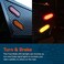 ONLINE LED STORE TRUE MODS 4pc 6" Red Oval Trailer Tail Light Kit [DOT FMVSS 108] [SAE S2TSI6P2] [Grommet &amp; Plug] [IP67 Waterproof] [Stop Turn Tail] Trailer Brake Lights for Boat Trailer RV Trucks