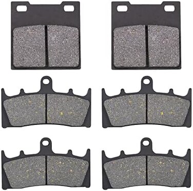 طقم دواسات فرامل أمامية وخلفية AHL لسيارة سوزوكي GSX1300 R Hayabusa 1999-2007 GSF1200 SK/K Bandit 2001-2005 GSXR750 W/T/V/X 1996-1999 /GSXR 600 1997-2003/TL1003/TL10000000 0S 19997-2001 (شبه معدني)