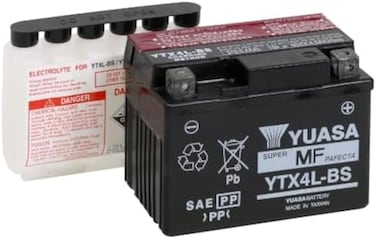 Yuasa YUAM62X4B YTX4L-BS Maintenance Free AGM Battery with Acid pack