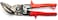 Wiss Crescent 9-1/4" Metalmaster Offset Straight and Left Cut Aviation Snips - M6R, Red