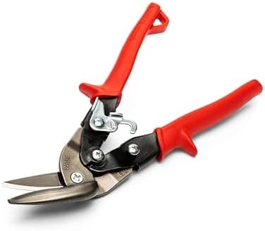 Wiss Crescent 9-1/4" Metalmaster Offset Straight and Left Cut Aviation Snips - M6R, Red