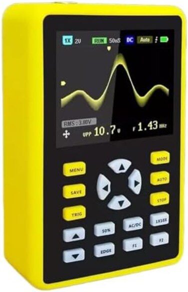 YEAPOOK ADS5012h Handheld Digital Portable Oscilloscope Mini Storage Oscilloscope Kit with 100MHz Bandwidth 500MS/s Sampling Rate 2.4'' TFT LCD Display