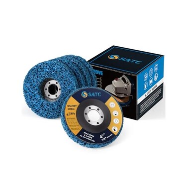 S SATC (5 PCS Strip Discs 4-1/2" x 7/8") - S SATC Strip Discs 5PCS Bule Stripping Wheel 10cm - 1.3cm x 2.2cm Fit Angle Grinder Clean and Remove Paint Rust and Oxidation