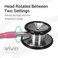 Vive Precision Dualhead Stethoscope Dual Head Diaphragm Bell For Nurses Er Cardiology Veterinary Fetal Pediatrics Blood Pressure Kit Double Barrel Chestpiece Device For Doctors Students Standard Pink