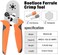 IWISS Hexagonal Crimper Plier HSC8 6-6 Self-adjusting Crimping Tools Used for 23-10 AWG (Similar to 0.25-6 mm2) Cable End-sleeves Ferrules-Orange Handle ONLY!