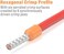 IWISS Hexagonal Crimper Plier HSC8 6-6 Self-adjusting Crimping Tools Used for 23-10 AWG (Similar to 0.25-6 mm2) Cable End-sleeves Ferrules-Orange Handle ONLY!