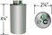 AMRAD 40 + 3 uf/Mfd Round Dual Universal Capacitor Replacement USA2274 Replacement - Used for 370 or 440 VAC, Made in The U.S.A.