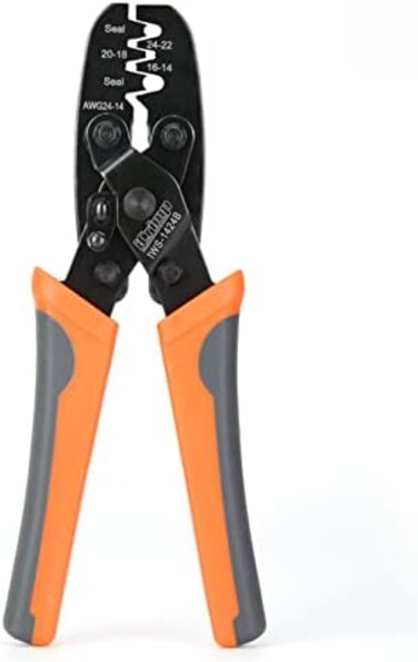 IWISS Weather Pack Terminal Crimping Tool - Wire Crimper for Delphi Metri-Pack 150, 280 &amp; Weather-Pack Terminals 0.35-2.0mm2 AWG22-14 (IWS-1424B)