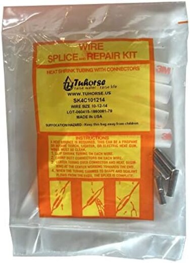 Tuhorse Well Pump Wire Splice Kit, Submersible 3M Dual Wall Heat Shrink Tubing and Copper Connector for 4 Wires, 10#12#14 AWG.
