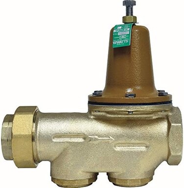 WATTS LF25AUB-Z3 Series 1-1/2" Lead-Free Cast Copper Silicon Alloy Water Pressure Reducing Valve, NPT Female Union x NPT Female Outlet, Polymer Seat, Adjustable Pressure 25 to 75 psi, Maximum 300 psi