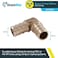 SharkBite 1/2 Inch Crimp 90 Degree Elbow, Pack of 10, Brass Plumbing Fitting, PEX Pipe, PE-RT, UC248LFA10.