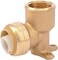 SharkBite 3/4 Inch x 3/4 Inch Drop Ear Elbow, FNPT, Push to Connect Brass Plumbing Fitting, PEX Pipe, Copper, CPVC, PE-RT, HDPE, U340LFA