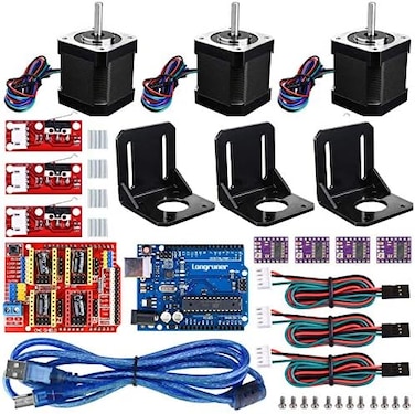 Longruner Professional 3D Printer CNC Kit for Arduino GRBL CNC Shield + RAMPS 1.4 Mechanical Switch Endstop + DRV8825 A4988 GRBL Stepper Motor Driver + Nema 17 Stepper Motor (LKB02)
