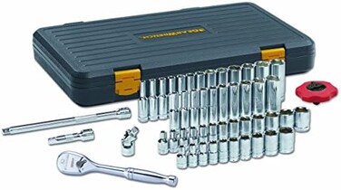 GEARWRENCH 51 Pc. 1/4 Inch Drive 6 Pt. 120XP Mechanics Tool Set, Standard &amp; Deep, SAE/Metric - 80300P