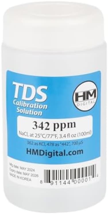 إتش ام ديجيتال مختلف تجديد TDS and EC C342، 342 جزء في المليون (كلوريد أكسيد الكربون)، حجم 90 مل، شفاف/ازرق