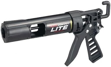 Tajima Caulk Gun - 1/10 Gallon (10 oz) Convoy Lite Caulking Tool with Ultra Lightweight ABS Construction &amp; Auto Flow Stop - CNV-100LT