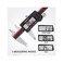 VINCA DCLA-0605 Electronic Digital Vernier Micrometer Caliper Measuring Tool Stainless Steel Large LCD Screen 0-6 Inch/150mm, Inch/Metric/Fractions, Red/Black
