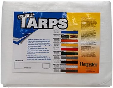 غطاء قماش أبيض شديد التحمل من TarpsDirect، وزن 6 أونصة، مقاس 7 × 10 أقدام