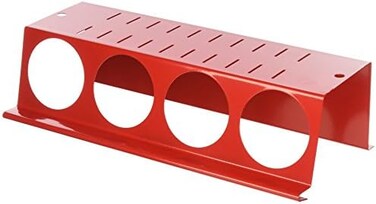 Wall Control ASM-CH-014 R Pegboard Spray Can Holder Bracket and Aerosol Can Organizer for Wall Control Pegboard Only, Red