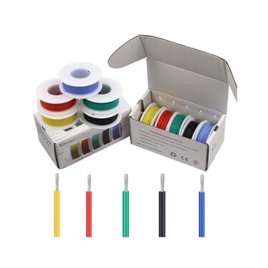 striveday Flexible Silicone Wire 18awg Electric Wire 18 Gauge Tinned Copper Hook Up Wire 300V Cables Electronic Stranded Wire Cable Electrics DIY Box-1