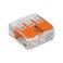 WAGO 221-413/Ve00-2500 221 Series 3 Conductor Awg 24 &ndash; 12 Transparent Body Connector W/Levers - 50 Item(S)