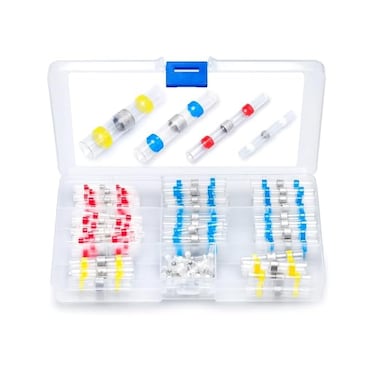 Wirefy 110 PCS Solder Seal Wire Connectors Kit - Heat Shrink Solder Butt Connectors - Waterproof Solder Sleeves - Self Soldering Wire Connectors - Set 26-10 AWG