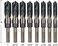 EFFICERE Best Choice 8-Piece 1/2&rdquo; Shank Silver and Deming Drill Bit Set in Aluminum Carry Case, High Speed Steel (HSS)   SAE Size 9/16&rdquo; - 1&rdquo; by 1/16th Increment