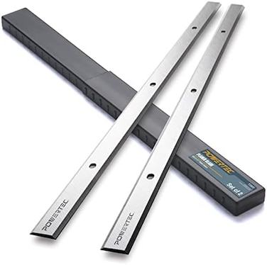 POWERTEC 12.5 Inch HSS Planer Blades for POWERTEC Planer PL1250, PL1251 and PL1252   12-1/2&rdquo; Replacement Planer Knives &ndash; Set of 2   2 Knives