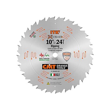 CMT 250.024.10 ITK Industrial Rip Saw Blade, 10-Inch x 24 Teeth 1FTG 2ATB Grind with 5/8-Inch Bore