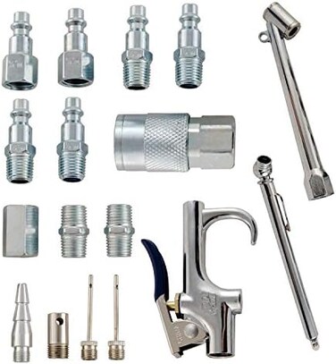 كاميل هوسفيلد مجموعة ملحقات، مجموعة ضاغط هواء 17 قطعة، مع مسدس هواء وابر هواء (MP284701AV)