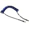 Coilhose Pneumatics PU14-25B-B Flexcoil Polyurethane Coiled Air Hose, 1/4-Inch ID, 25-Foot Length with (2) 1/4-Inch Reusable Strain Relief MPT Swivel Fittings, Dark Blue
