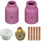 RIVERWELD 9pcs TIG Gas Lens 45V64 10N24 (3/32" &amp; 2.4mm Orifice) 54N63 Insulator Alumina Nozzle Ceramic Cup 53N87 (#12 3/4") 53N88 (#10 5/8") Kit Fit DB PTA SR WP 17 18 26 TIG Welding Torch
