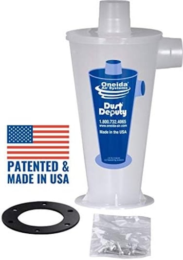 Oneida Air Systems AXD001004 Standalone Anti-Static Cyclone Separator (The Dust Deputy DIY), Pack of 1