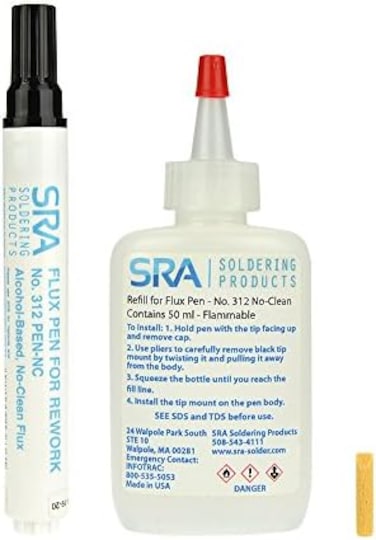 SRA Soldering Products #312 No-Clean Flux Pen and 5 Refills